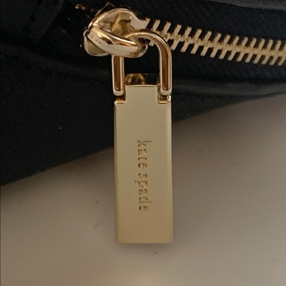 NWT Kate Spade Black Shimmy Glitter Fabric Small Cosmetic Bag - Picture 6 of 10